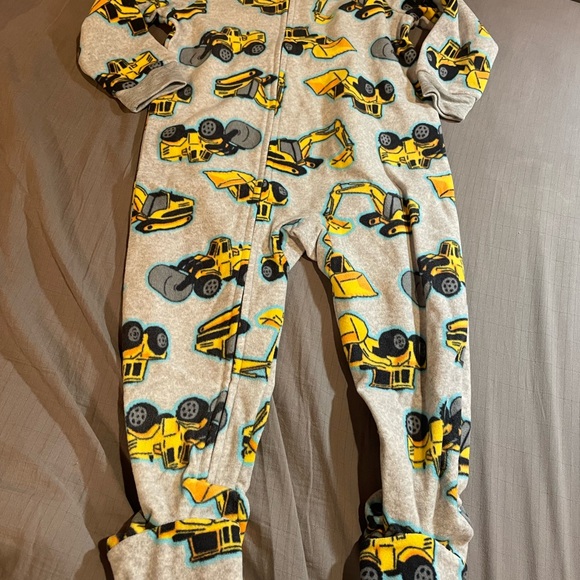 Carter's 3 Pack Fleece Set, Orange/Gray, Construction, & Dinosaur, NWT, Size 24M - Picture 4 of 5